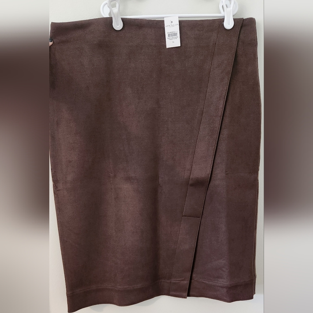 Ann Taylor Factory Rich Brown Pencil Skirt